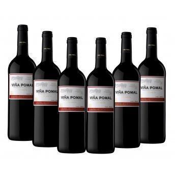 comprar LOTE 6 BOTELLAS DE VINO TINTO CRIANZA VI&Atilde;?A POMAL 0,75L